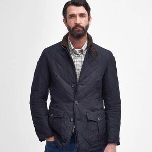 Navy Barbour Lutz Quilted Jacket Size XL